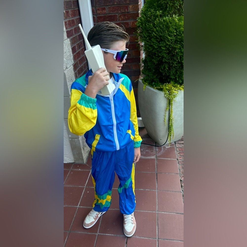 Vibrant Blue and Yellow Halloween Costume